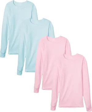 Andrew Scott Women's Base Layer Thermal Tops | 100% Cotton - Multi Packs Colors