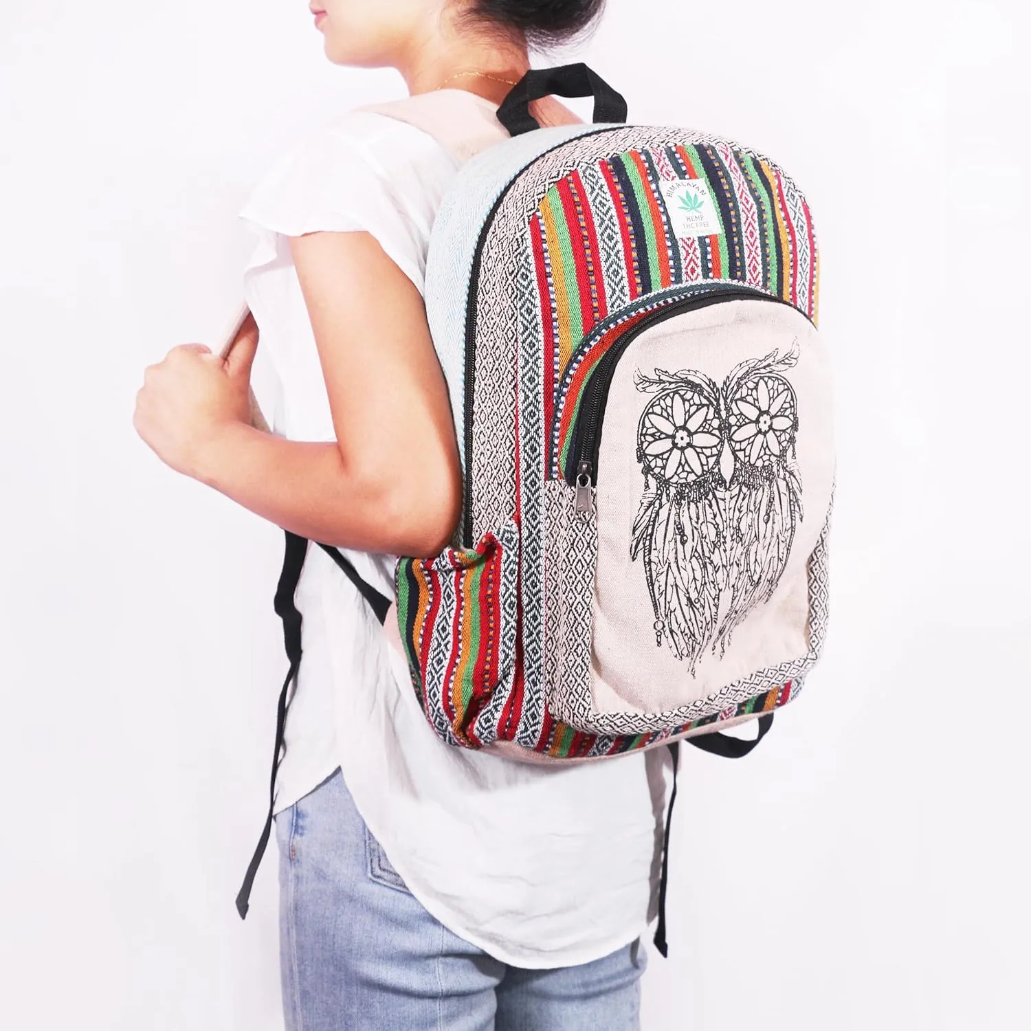 Anitya Hemp Backpack, Multi-Functional Pockets, Eco-Friendly, Unisex, Hiking Daypack, Durable Rucksack (AHLB02)