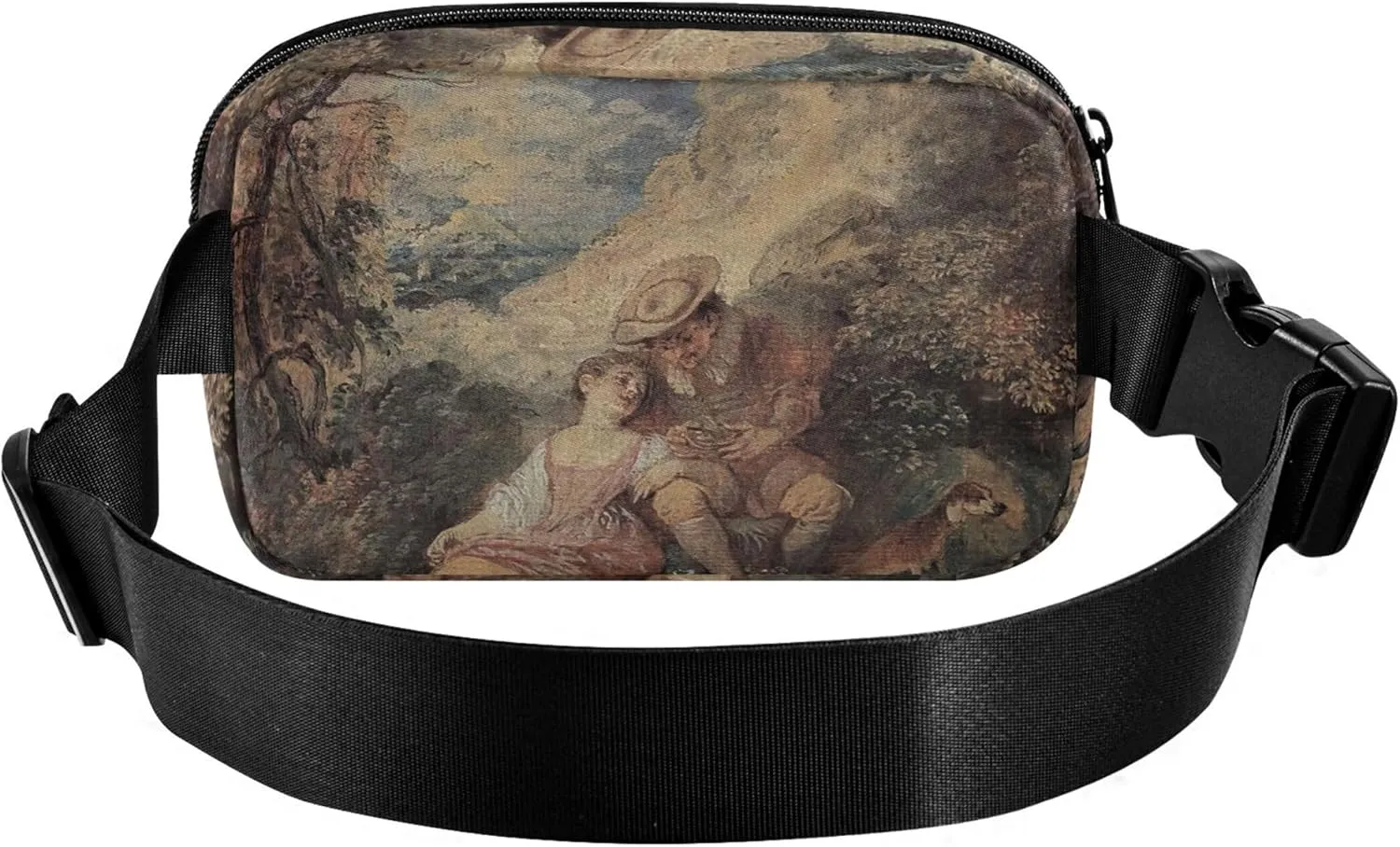 Antoine Watteau Robber Sparrow's Nest Fanny Pack for Women Belt Bags Hip Pack Waterproof Cartoon Waist Pack for Women