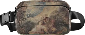 Antoine Watteau Robber Sparrow's Nest Fanny Pack for Women Belt Bags Hip Pack Waterproof Cartoon Waist Pack for Women