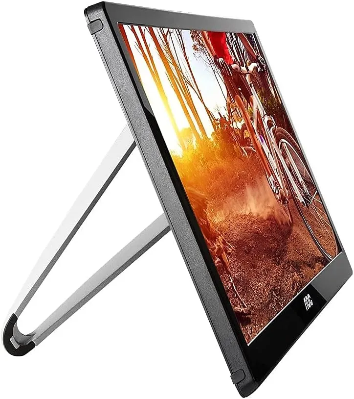 AOC e1659Fwu 15.6-Inch Ultra Slim 1366x768 Res 200 cd/m2 Brightness USB 3.0-Powered Portable LED Monitor w/ Case Black