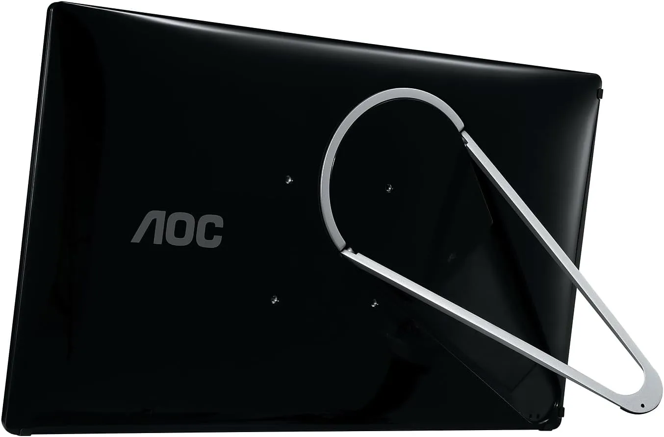 AOC e1659Fwu 15.6-Inch Ultra Slim 1366x768 Res 200 cd/m2 Brightness USB 3.0-Powered Portable LED Monitor w/ Case Black