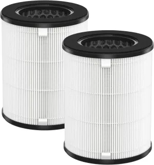 AP-T20 Replacement Filter Compatible with Homedics AP-T20, AP-T20WT, AP-T20BK and AP-T22 Air Purifiers, 3-in-1 True HEPA Filter, Part# AP-T20FL, 2 Pack