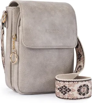 APHISON Small Crossbody Bags for Women Trendy, Leather Phone Wallet Purses Handbags Card Slots with Adjustable Guitar Strap