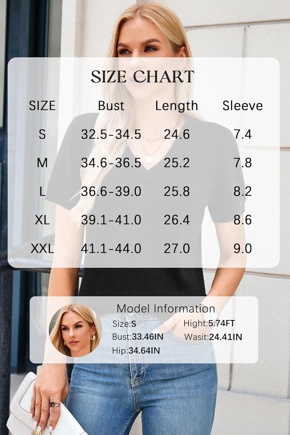 Arach&Cloz 2025 Womens Wool Blend Tops Soft V Neck Short Sleeve Summer Fashion Sweater Pullover Business Casual Outfits