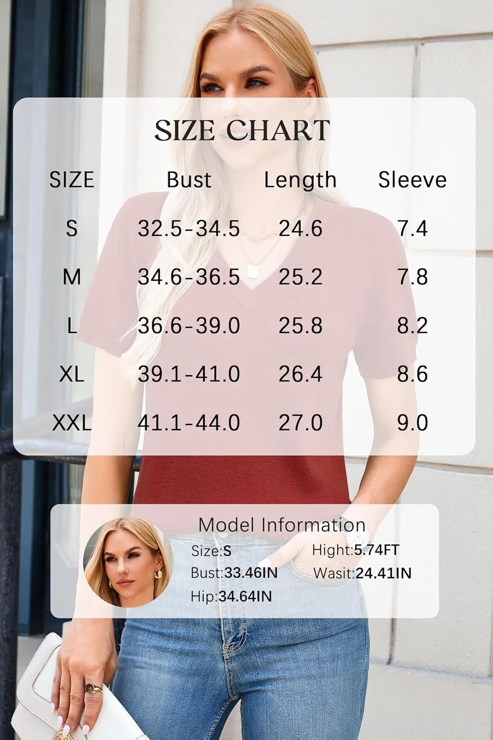 Arach&Cloz 2025 Womens Wool Blend Tops Soft V Neck Short Sleeve Summer Fashion Sweater Pullover Business Casual Outfits