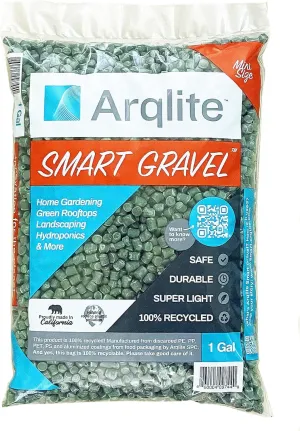 Arqlite Smart Gravel Mini | Plant Drainage for Healthy Roots - Eco-Friendly | Small Pots & Decoration | for Cactus, Succulents, Orchids | Lightweight & Clean (1-Gal Mini Size)