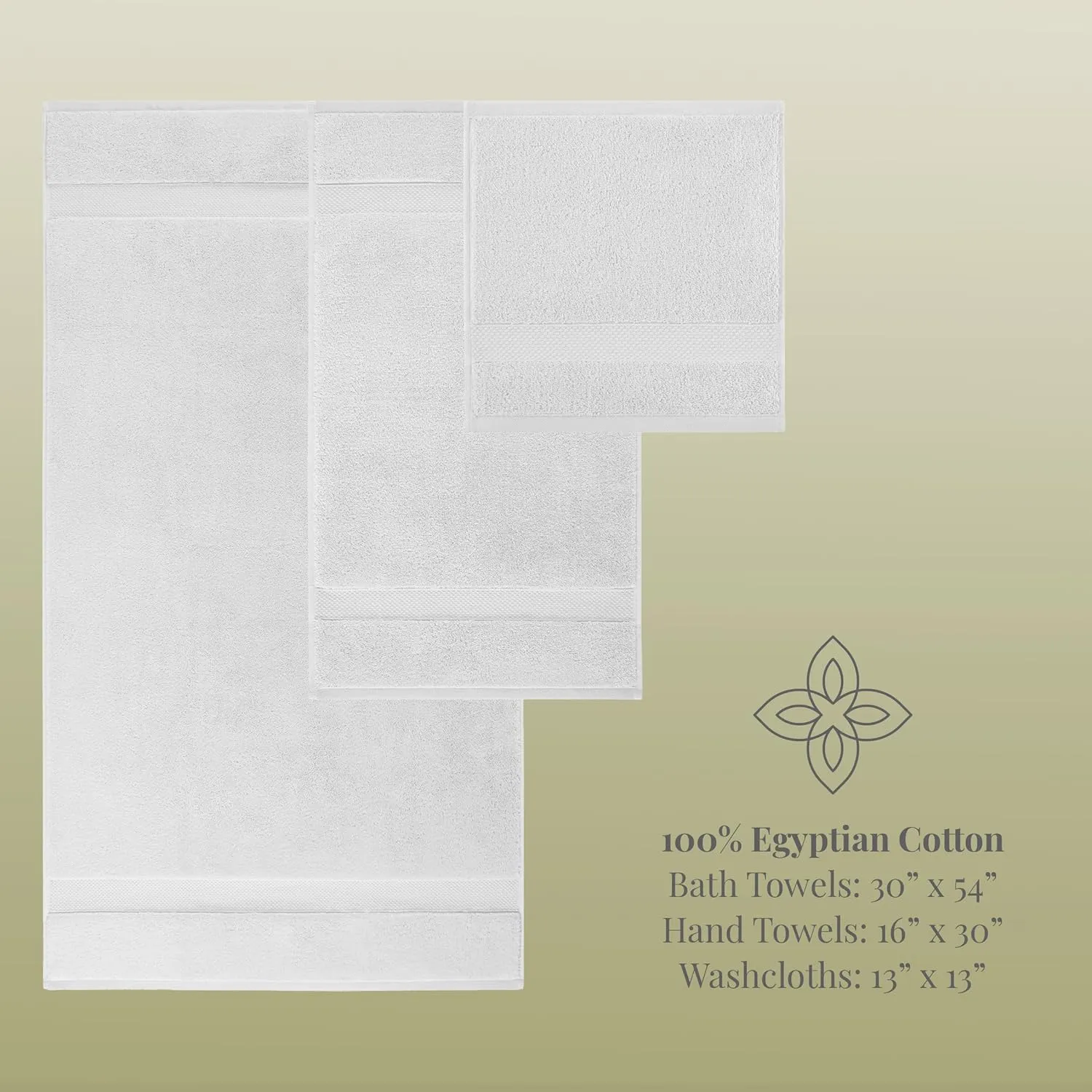 Aston & Arden Egyptian Bath Towels - Pack of 2 - Oversized Ultra Soft Thick & Absorbent, 100% Ringspun Egyptian Cotton Bathroom Towel for Spa, Hotel, 600 GSM, 30 x 54 in, Green