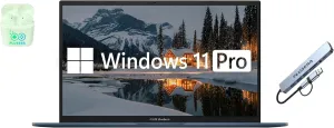 ASUS Vivobook 17.3" FHD Laptop, 6-Core Intel Core i3, 40GB RAM 2.5TB Storage (2TB SSD 512GB Docking Station Set), Windows 11 Pro with Microsoft Office Home & Business Included, PLUSERA Earphones, Blue