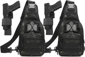 ATBP Small Tactical Sling Bag For Men With Holster Military EDC Shoulder Bag CCW Crossbody Bag 7 Liters