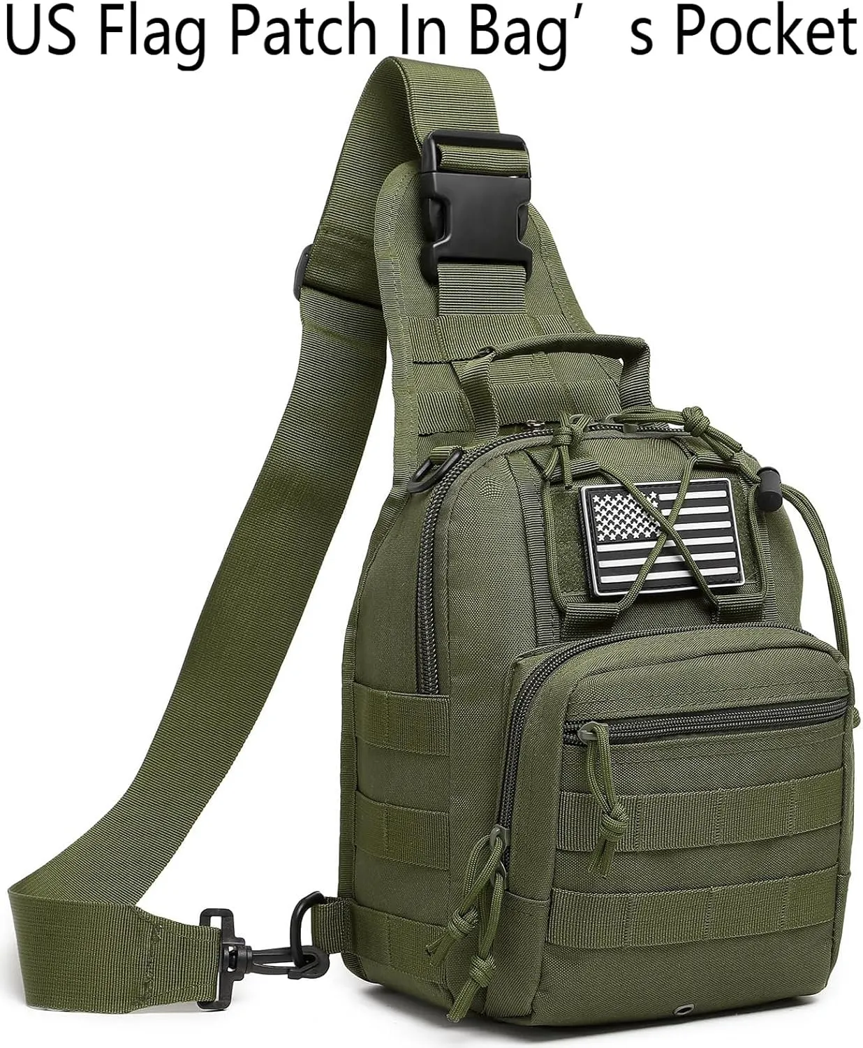 ATBP Small Tactical Sling Bag for Men with Holster Military EDC Shoulder Bag CCW Crossbody Bag 7 Liters