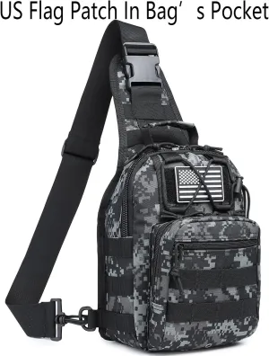 ATBP Small Tactical Sling Bag for Men with Holster Military EDC Shoulder Bag CCW Crossbody Bag 7 Liters