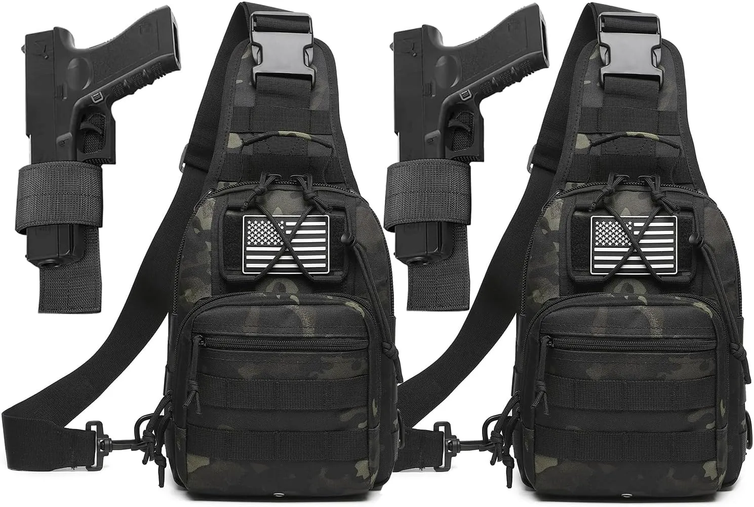 ATBP Small Tactical Sling Bag For Men With Holster Military EDC Shoulder Bag CCW Crossbody Bag 7 Liters
