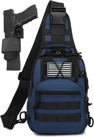 ATBP Small Tactical Sling Bag for Men with Holster Military EDC Shoulder Bag CCW Crossbody Bag 7 Liters