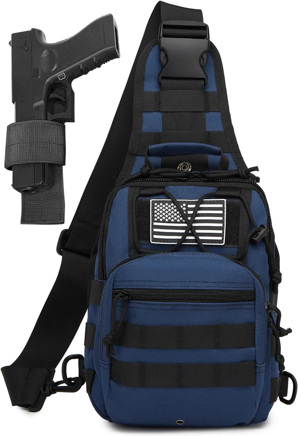 ATBP Small Tactical Sling Bag for Men with Holster Military EDC Shoulder Bag CCW Crossbody Bag 7 Liters