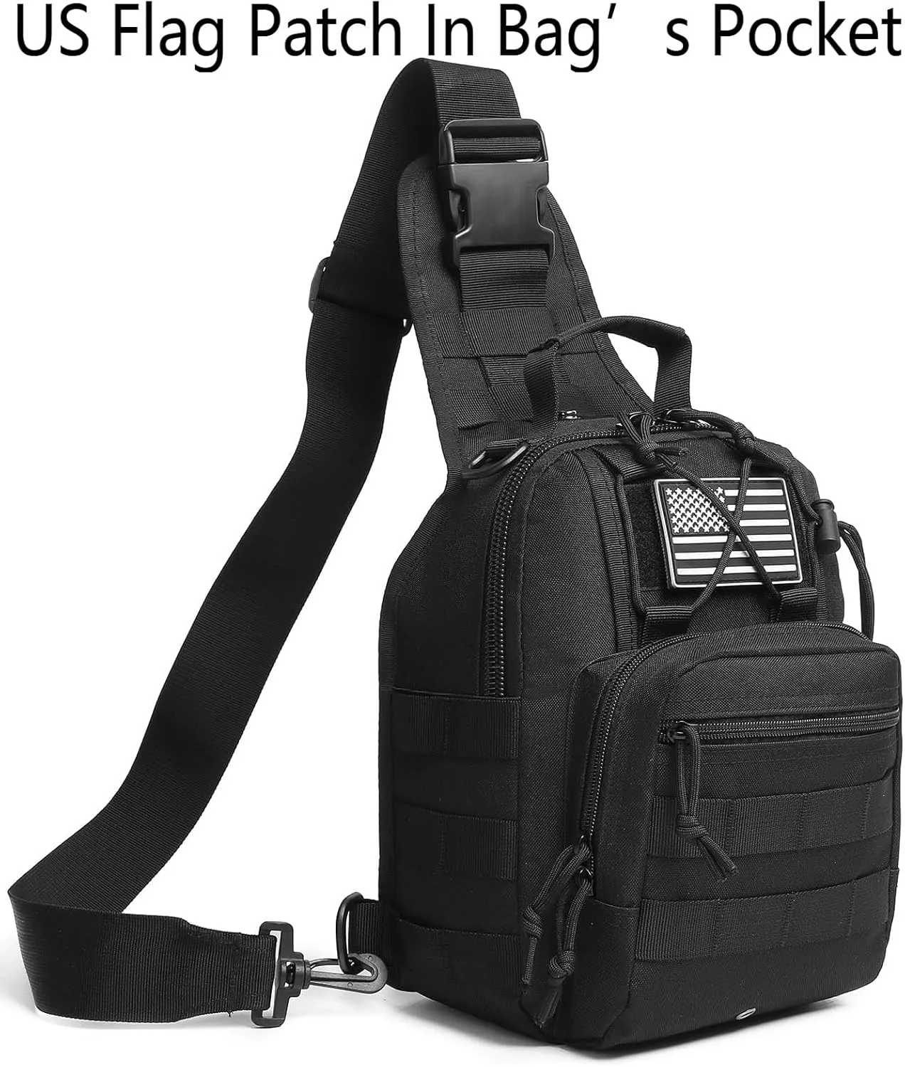 ATBP Small Tactical Sling Bag for Men with Holster Military EDC Shoulder Bag CCW Crossbody Bag 7 Liters