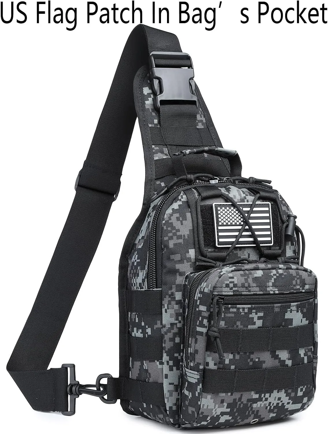 ATBP Small Tactical Sling Bag for Men with Holster Military EDC Shoulder Bag CCW Crossbody Bag 7 Liters