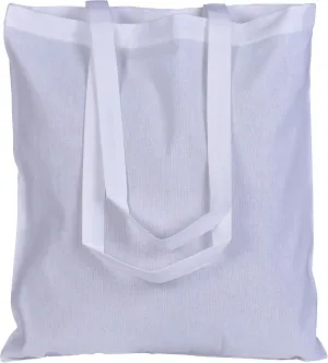 ATMOS GREEN 12 pack 15 X 16 inch with 27" handle WHITE Color 5.5 Oz Recycled cotton reusable grocery bags eco friendly super strong great choice for promotion branding Made in India
