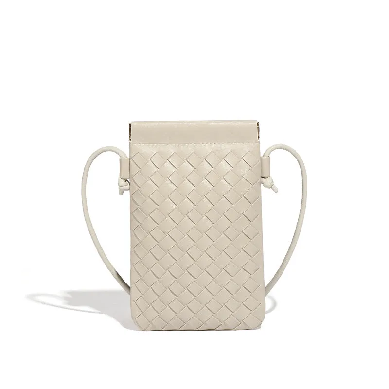 Autumn Woven Cell Niche Texture Mini Crossbody Bags