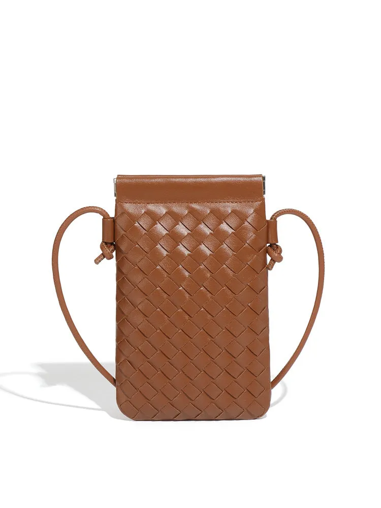 Autumn Woven Cell Niche Texture Mini Crossbody Bags