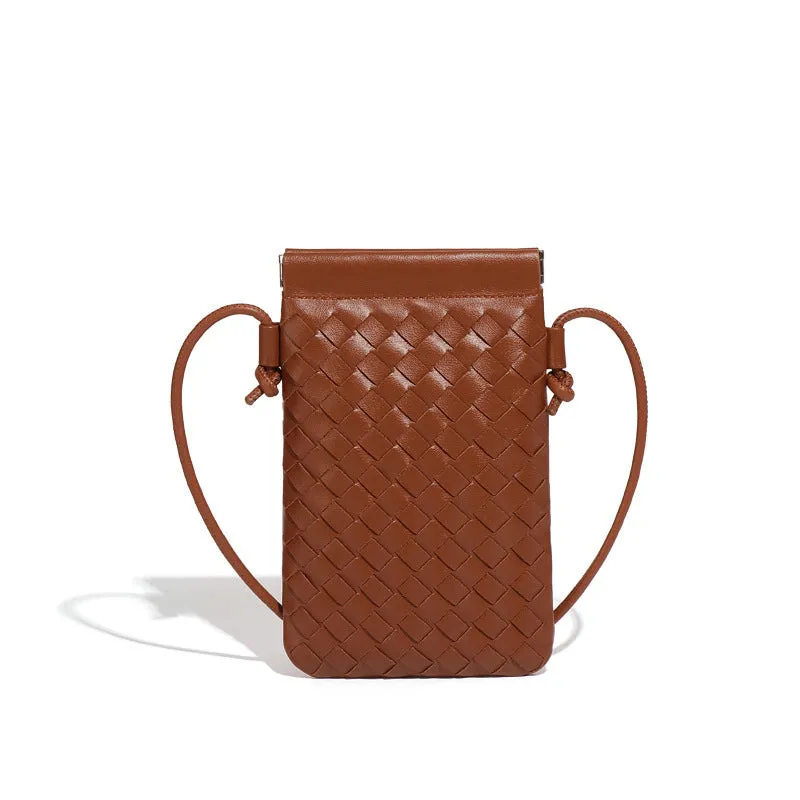 Autumn Woven Cell Niche Texture Mini Crossbody Bags