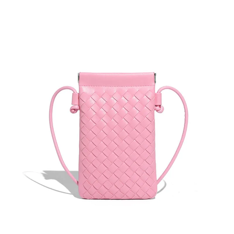 Autumn Woven Cell Niche Texture Mini Crossbody Bags