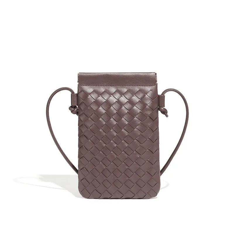 Autumn Woven Cell Niche Texture Mini Crossbody Bags
