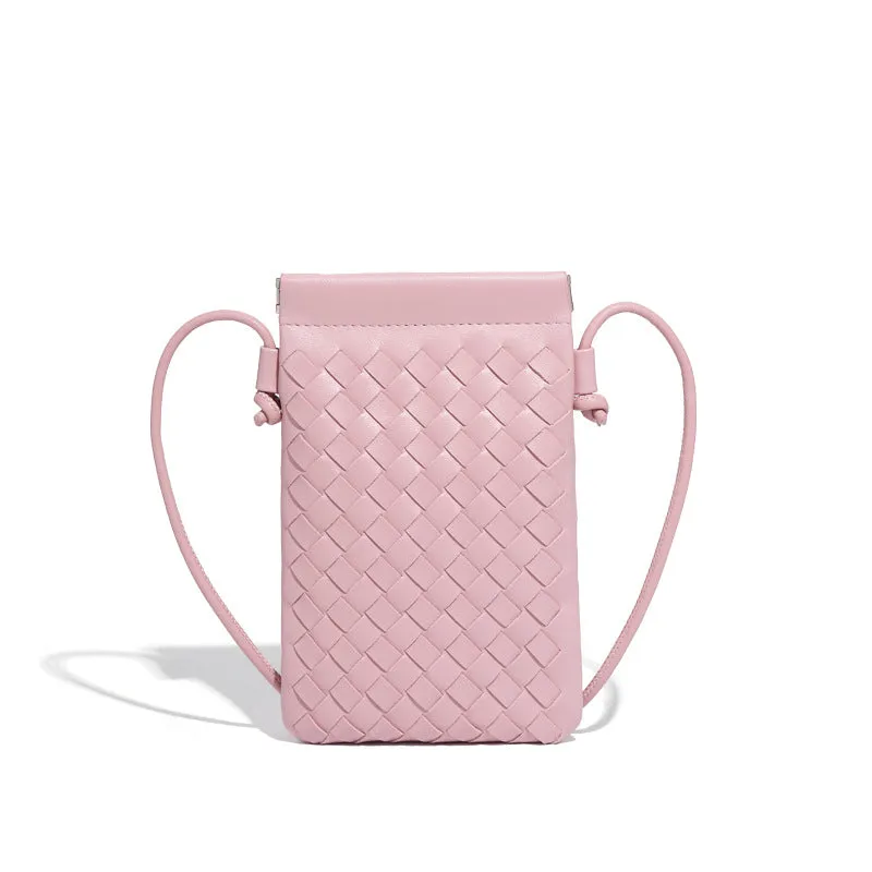 Autumn Woven Cell Niche Texture Mini Crossbody Bags