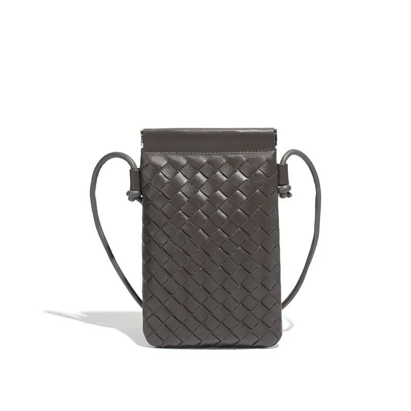 Autumn Woven Cell Niche Texture Mini Crossbody Bags