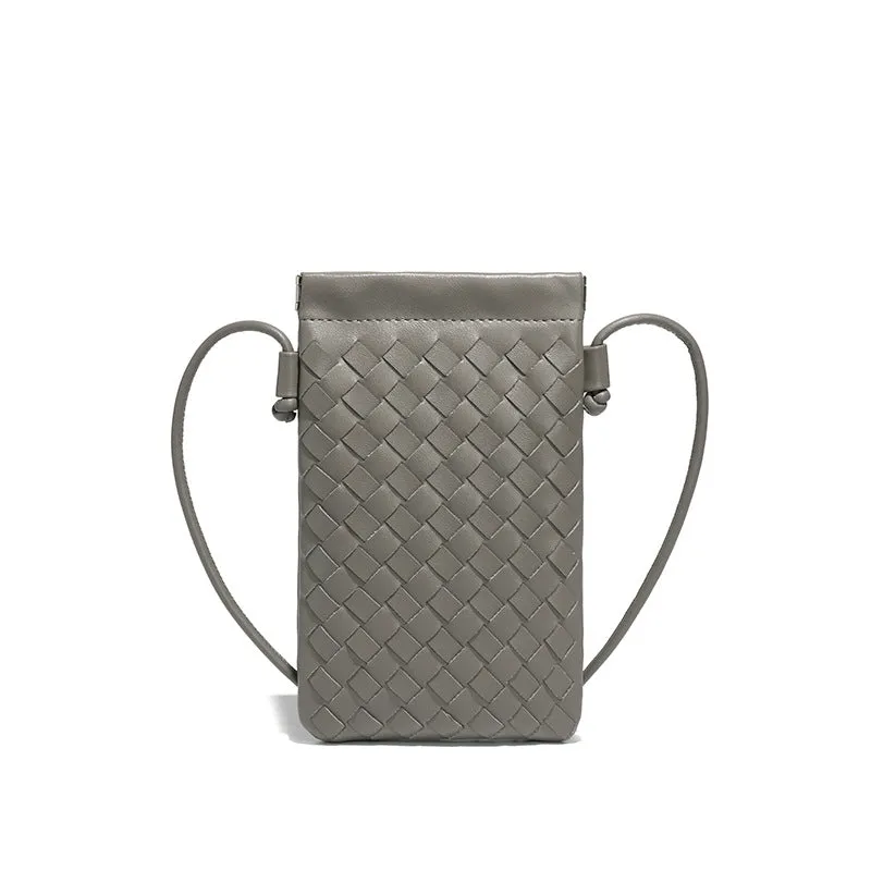Autumn Woven Cell Niche Texture Mini Crossbody Bags