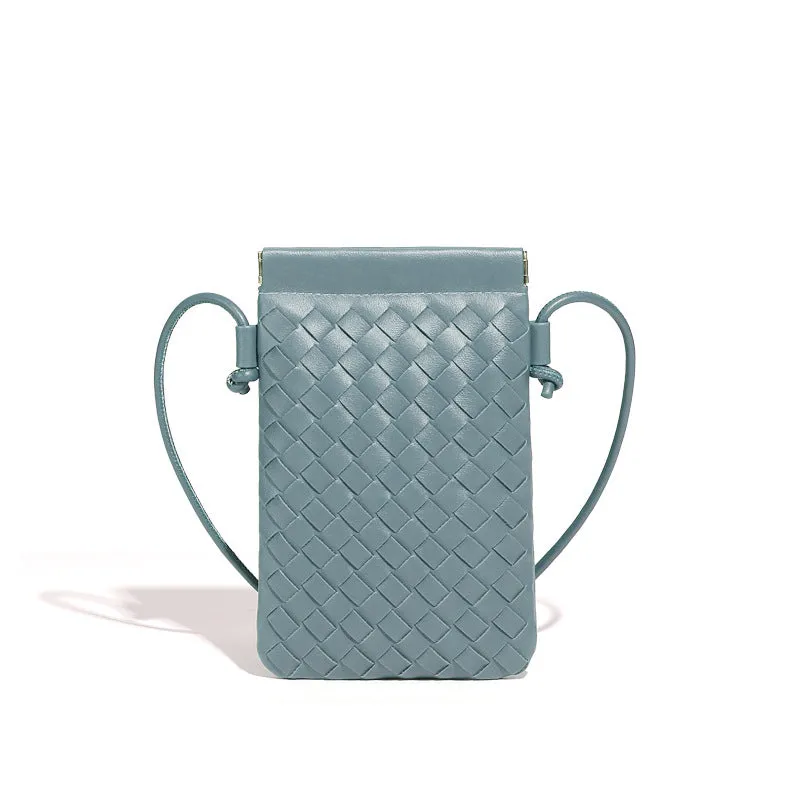 Autumn Woven Cell Niche Texture Mini Crossbody Bags