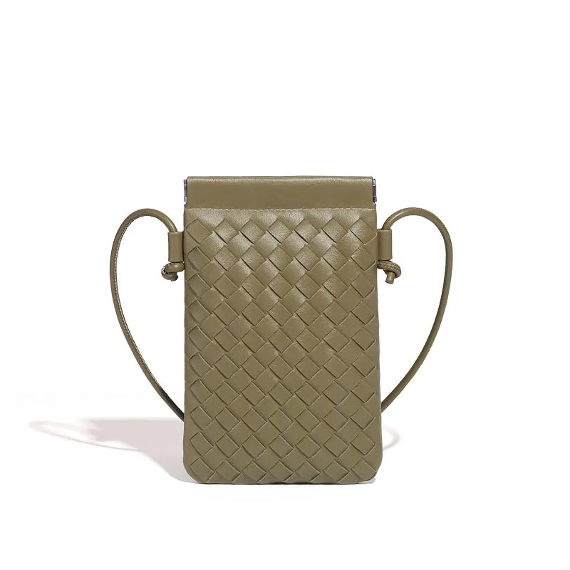 Autumn Woven Cell Niche Texture Mini Crossbody Bags