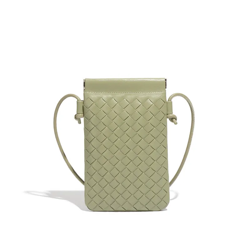 Autumn Woven Cell Niche Texture Mini Crossbody Bags