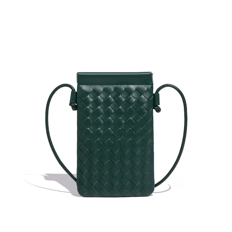 Autumn Woven Cell Niche Texture Mini Crossbody Bags