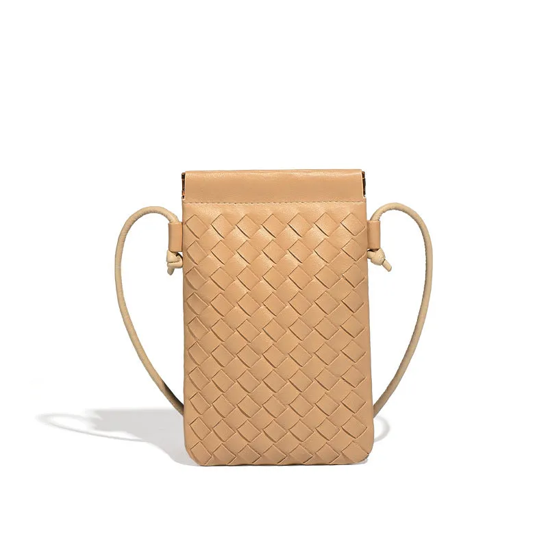 Autumn Woven Cell Niche Texture Mini Crossbody Bags