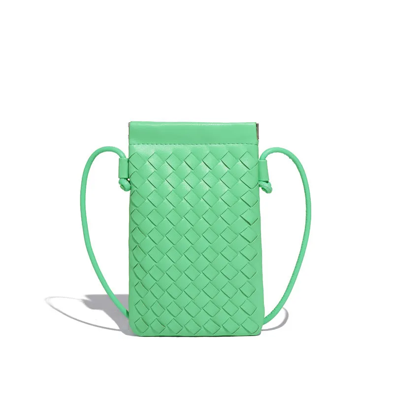 Autumn Woven Cell Niche Texture Mini Crossbody Bags