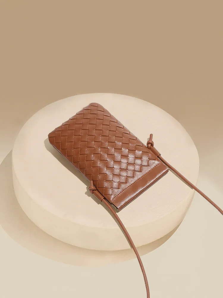 Autumn Woven Cell Niche Texture Mini Crossbody Bags