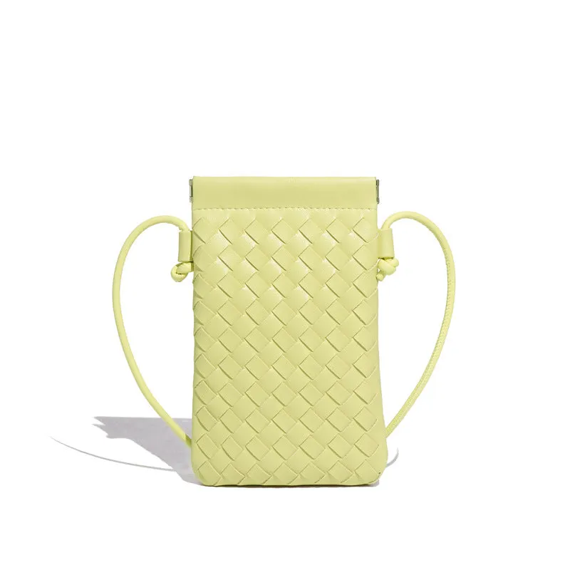 Autumn Woven Cell Niche Texture Mini Crossbody Bags