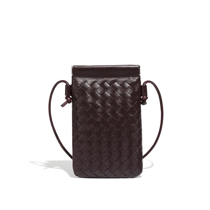 Autumn Woven Cell Niche Texture Mini Crossbody Bags