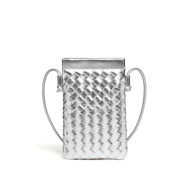 Autumn Woven Cell Niche Texture Mini Crossbody Bags