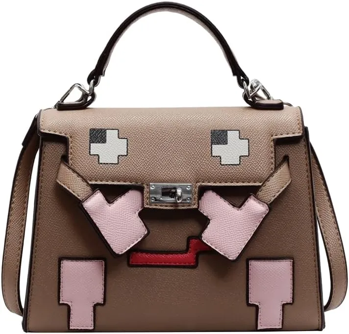 Axcone Fashionable and trendy cute cartoon style single diagonal cross handbag