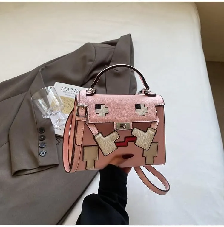 Axcone Fashionable and trendy cute cartoon style single diagonal cross handbag