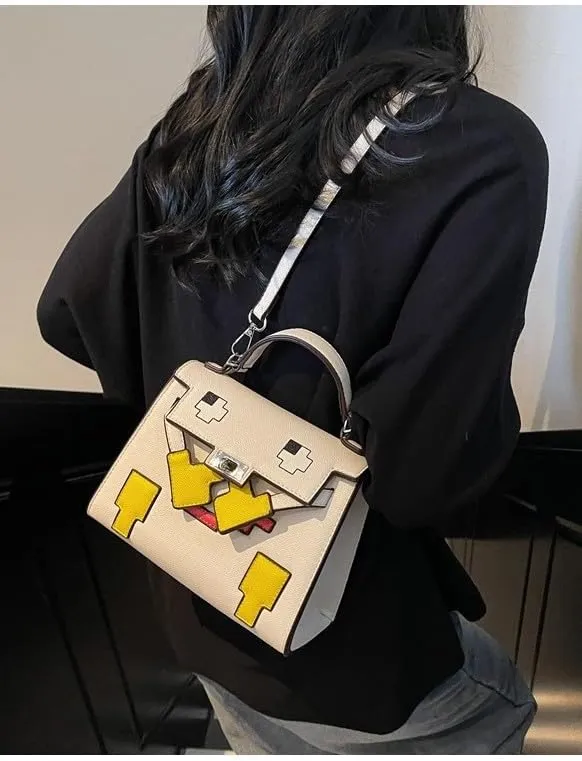 Axcone Fashionable and trendy cute cartoon style single diagonal cross handbag