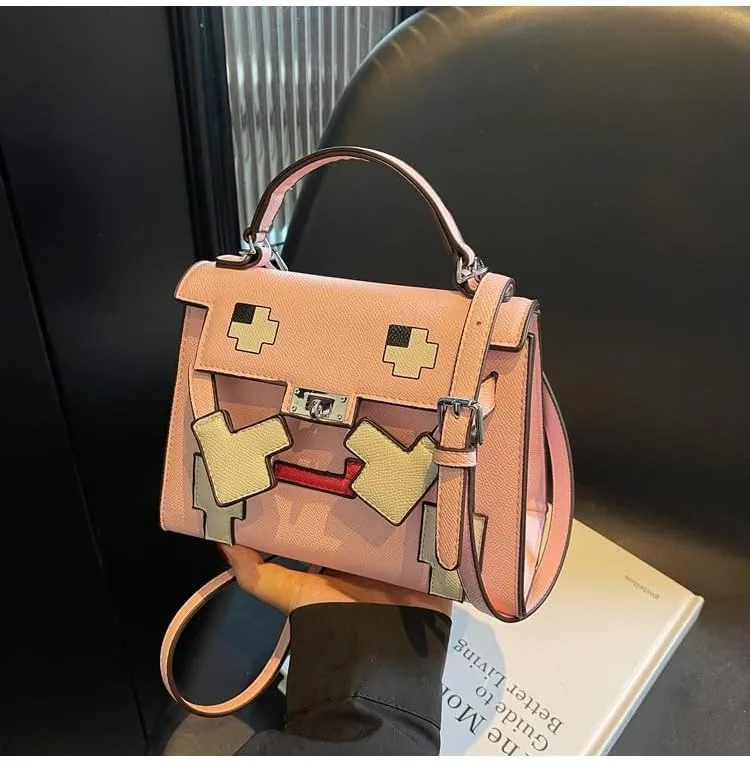 Axcone Fashionable and trendy cute cartoon style single diagonal cross handbag