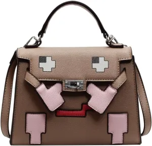 Axcone Fashionable and trendy cute cartoon style single diagonal cross handbag