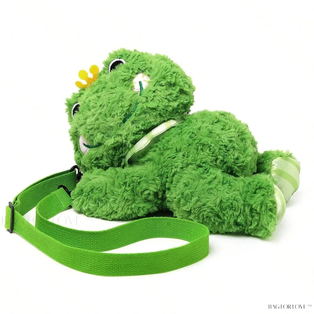BagForLove - Kawaii Crowned Frog Plush Shoulder Bag
