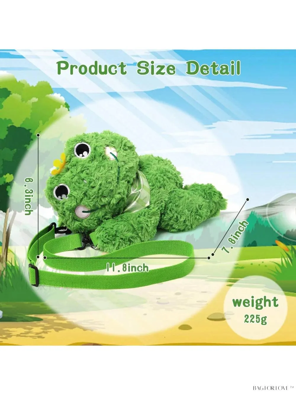 BagForLove - Kawaii Crowned Frog Plush Shoulder Bag