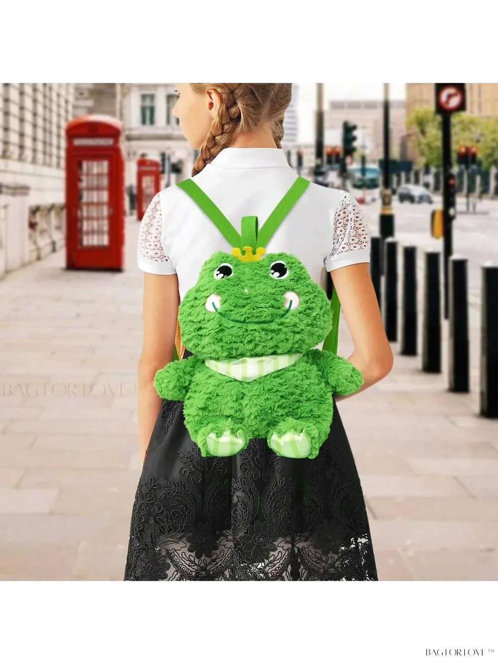 BagForLove - Kawaii Crowned Frog Plush Shoulder Bag