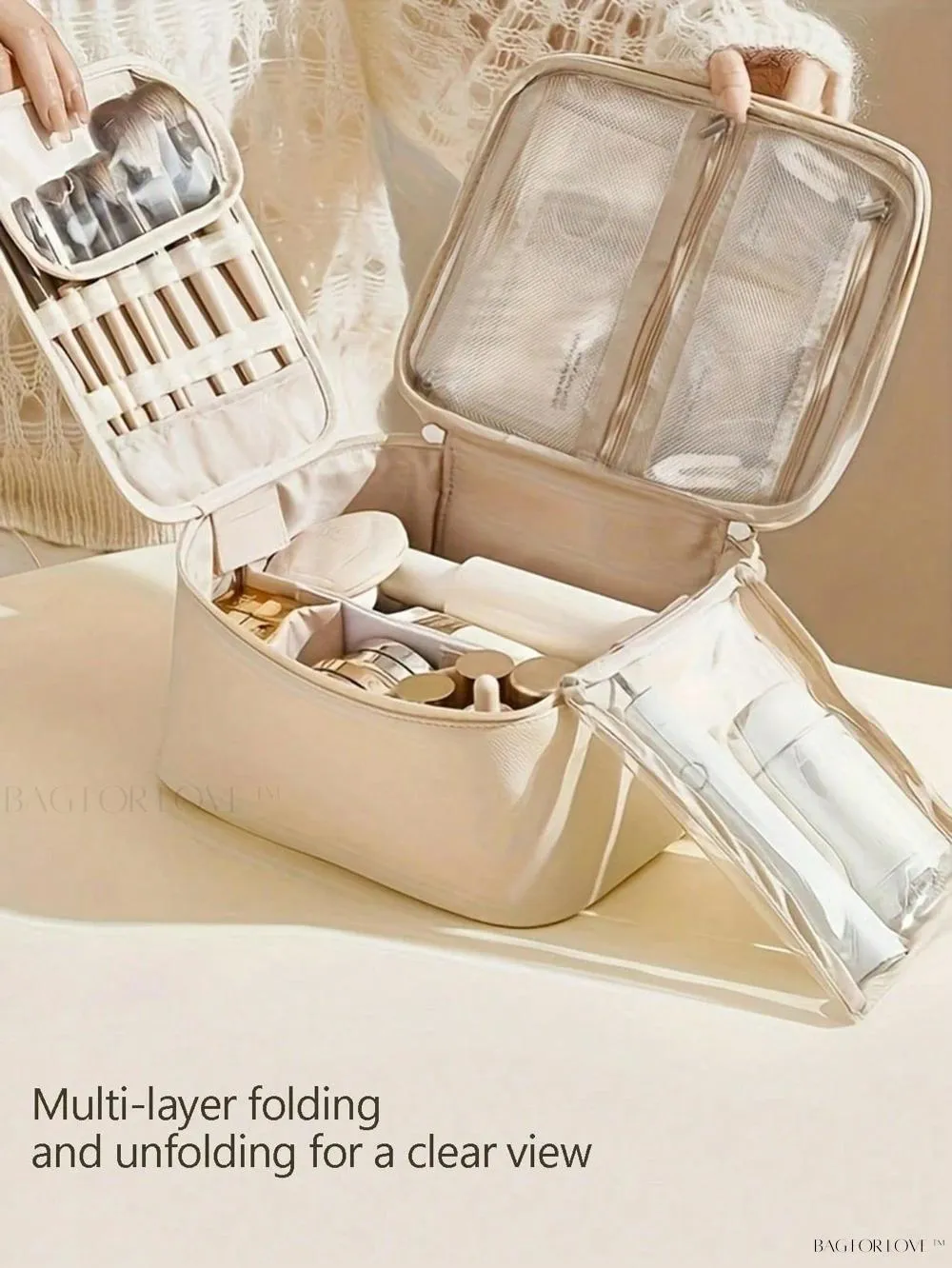 BagForLove - Spacious Cosmetic Organizer for Women's Travel Toiletry Needs