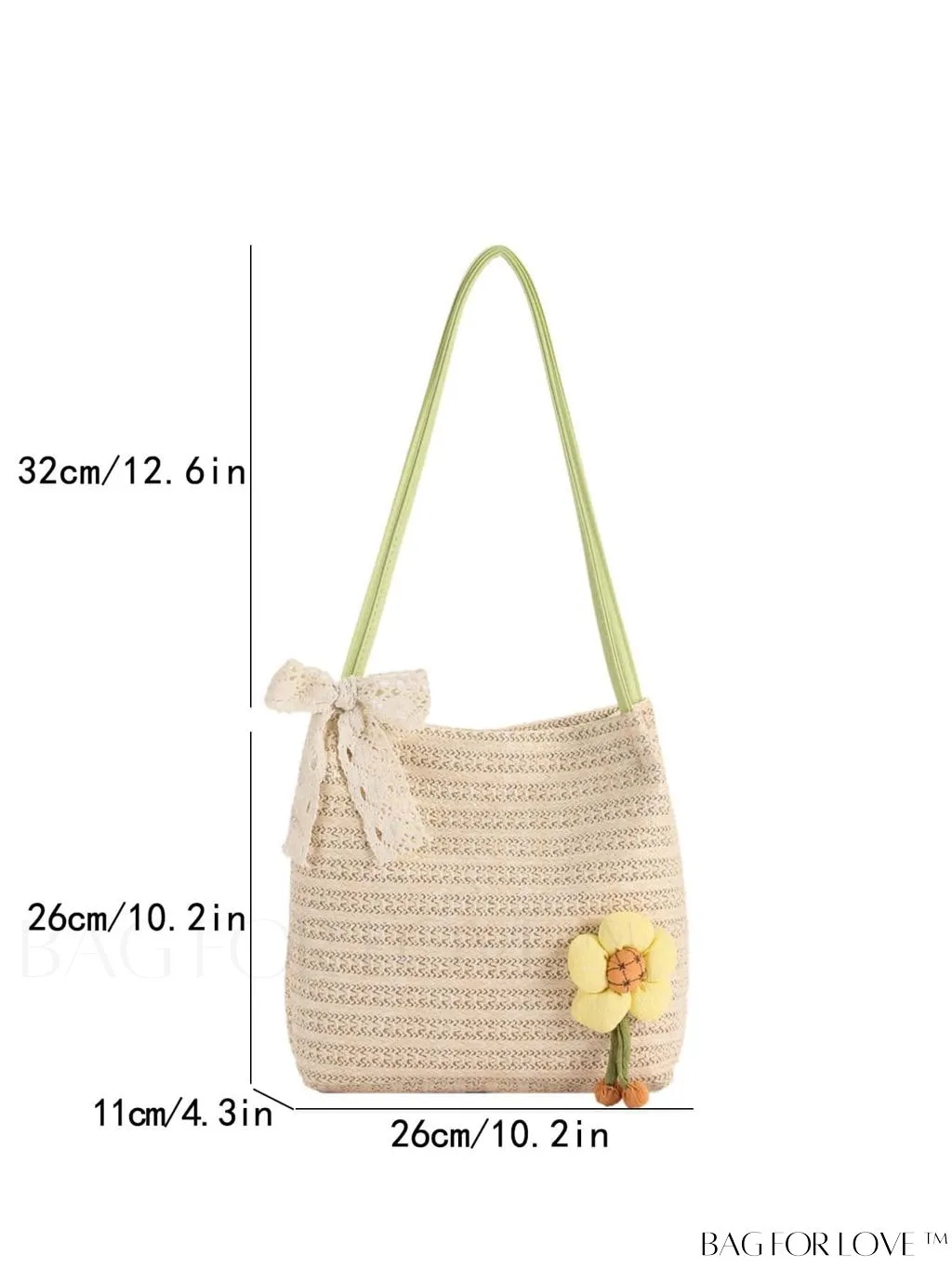 BagForLove - Spacious Straw Shoulder Bag   Twilly Scarf Combo - Perfect for Vacations!